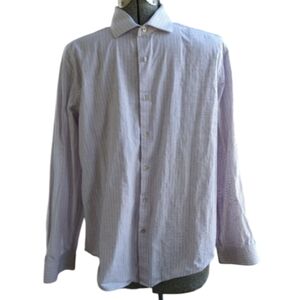 Size 16 1/2 large Calvin Klein slim fit plaid dress shirts